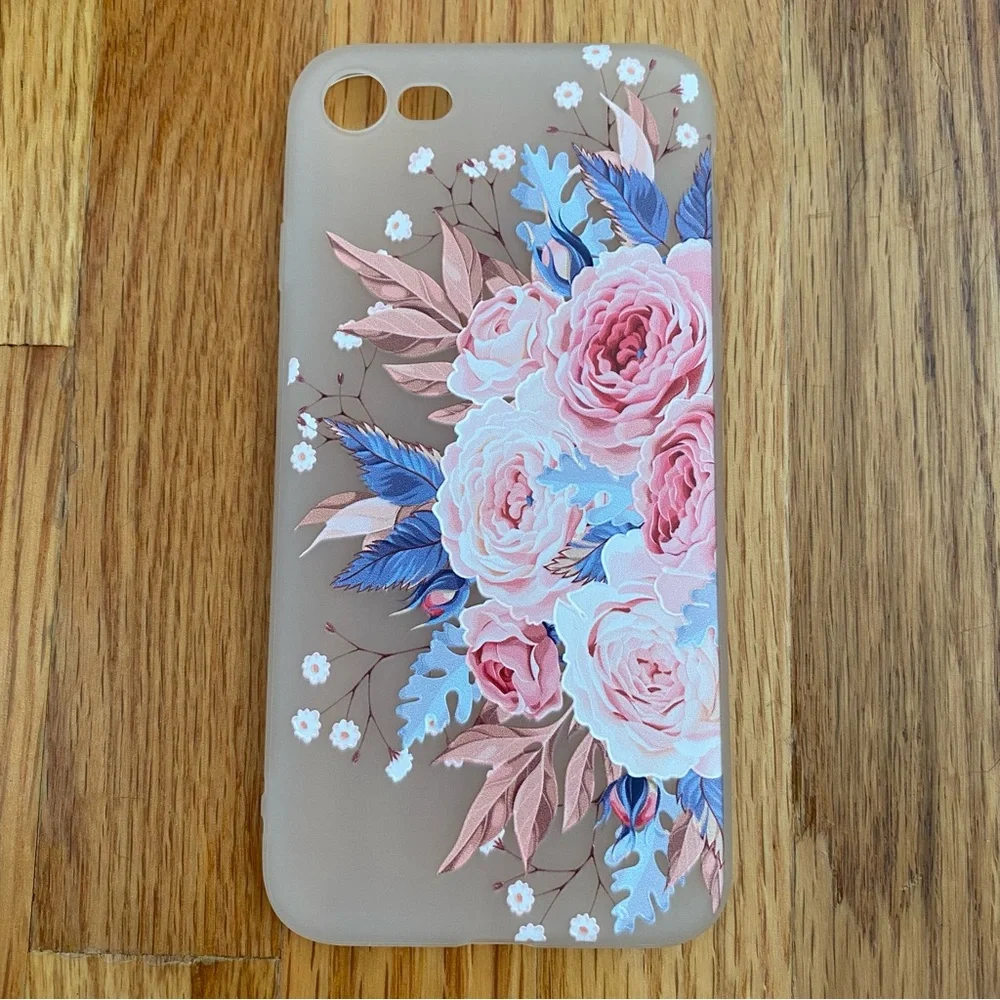 iPhone 7/8 Floral Phone Case Frosted Phone Cover